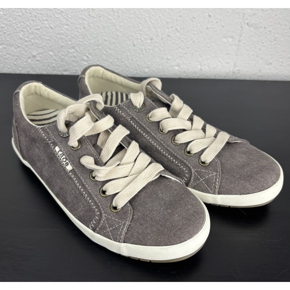 Taos Footwear Shoes - Taos Shoes Womens 5.5 Star Casual Low Top Lace Up Sneakers STA-12844 Gray Round